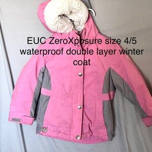 ZeroXposur Pink and Gray Kids Winter Coat